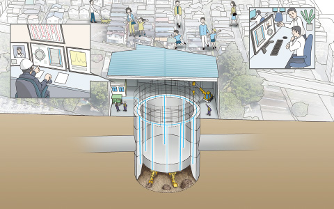 図版：光スポーツベット 得する人バセンサによるケーソン沈設施工管理システム