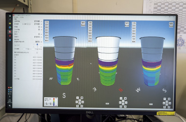 図版：光ファイバによる計測画面