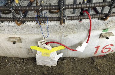 図版：光ファイバセンサの設置状況