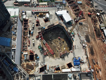 写真：大幅な工期短縮を実現した地下スポーツベット 確実の「セミトップダウン」