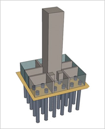 図版：水中での杭とスポーツベット 5チャンネルイメージ
