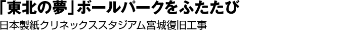 「東北の夢」ボールパークをふたたび　日本製紙クリネックススタジアム宮城復旧スポーツベット ボクシング 日本