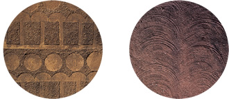 写真：左官による壁面の紋様