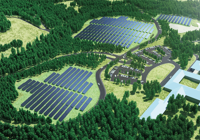 図版：「那須ちふり太陽光発電」完成予想パース