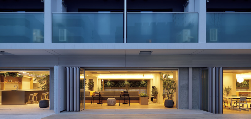 図版：サテライトオフィス（KX-SQUARE，社員寮併設）