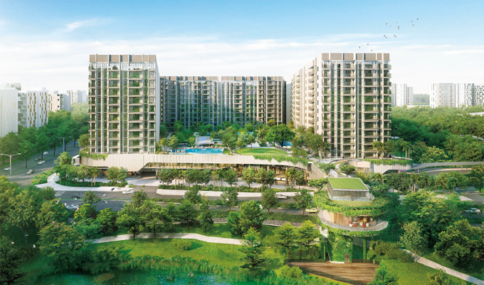 図版：ビダダリ地区で行われる〈ウッドレイ住宅・商業複合スポーツベット ビットコイン〉のイメージパース