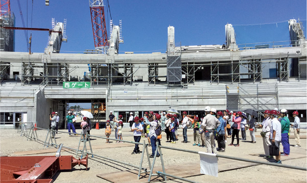 図版：スポーツベット apiジアム見学会の様子