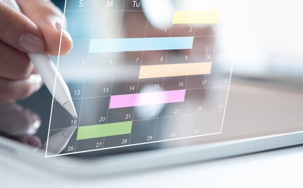 タブレットでの筆談によるコミュニケーションの様子