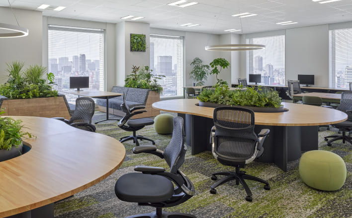 関西支店の執務スペース